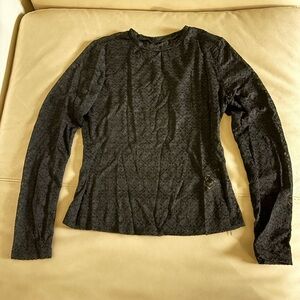 NWT SHEIN Black Lace Long Sleeve Top